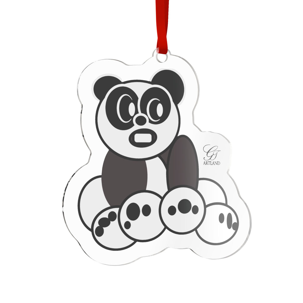 Cute Panda Acrylic Ornament by GT Artland