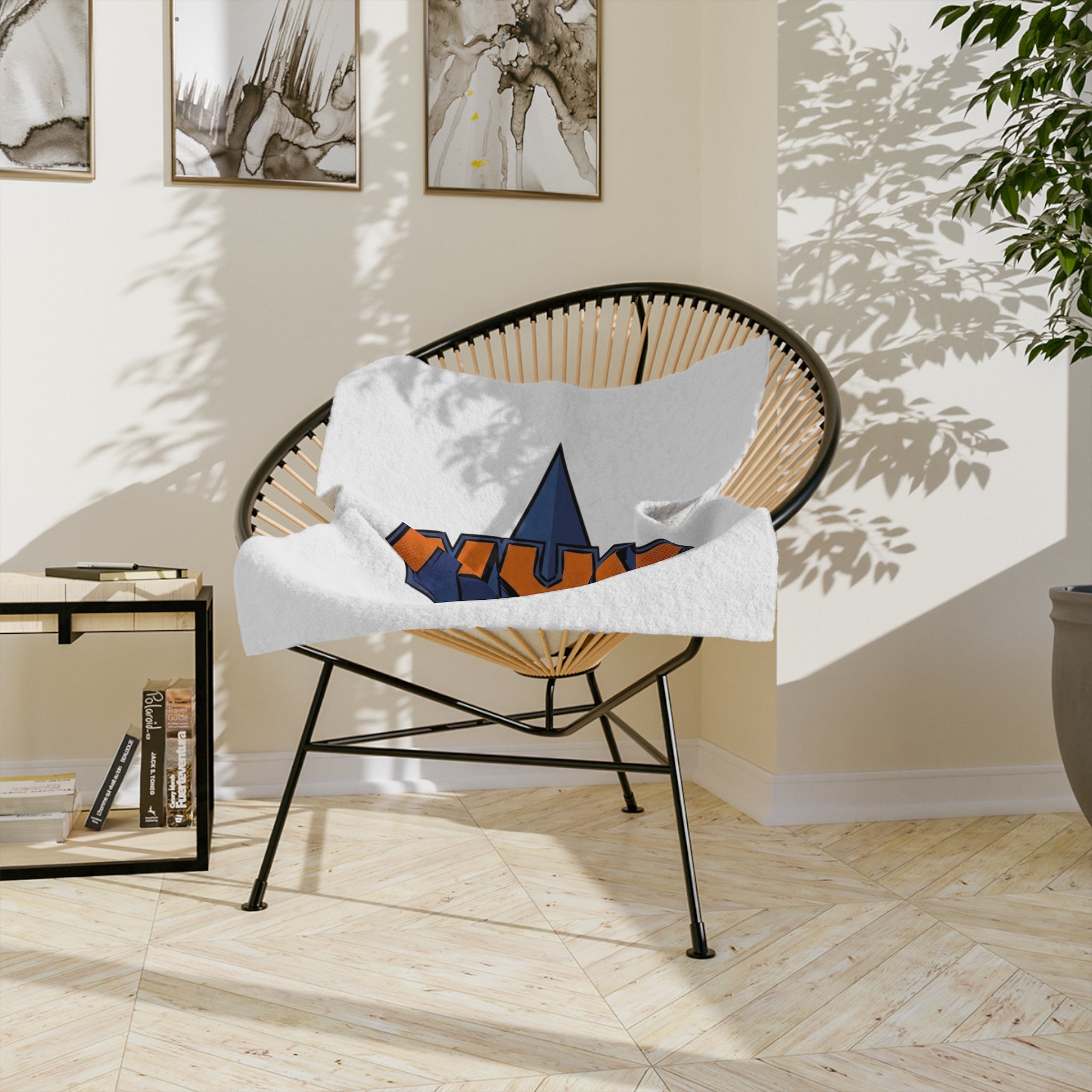 NYC Dripping Basketball Blanket | Velveteen Microfiber Blanket by GT Artland