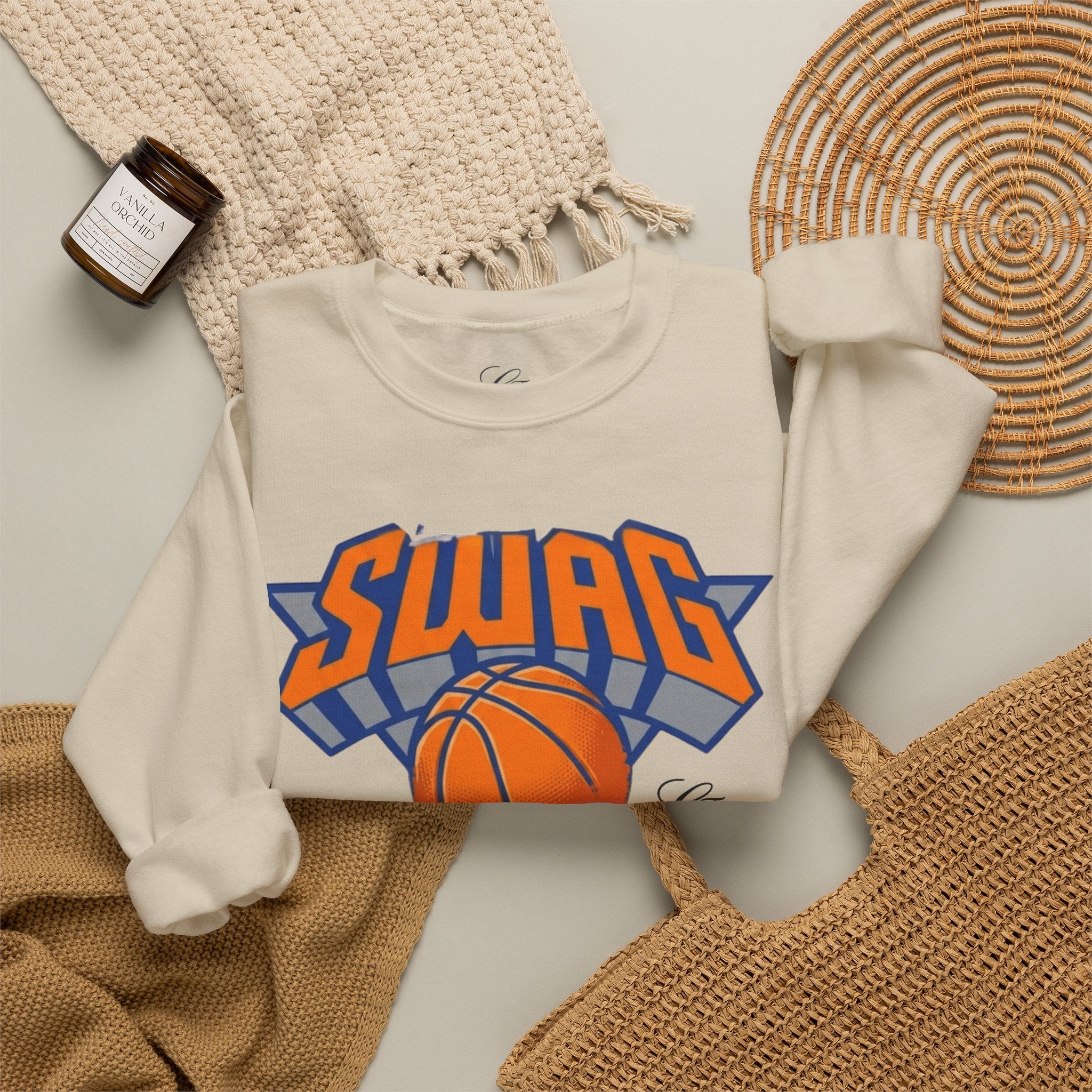 Swag Dripping Basketball Sweatshirt | Streetwear Hoop Graphic by GT Artland