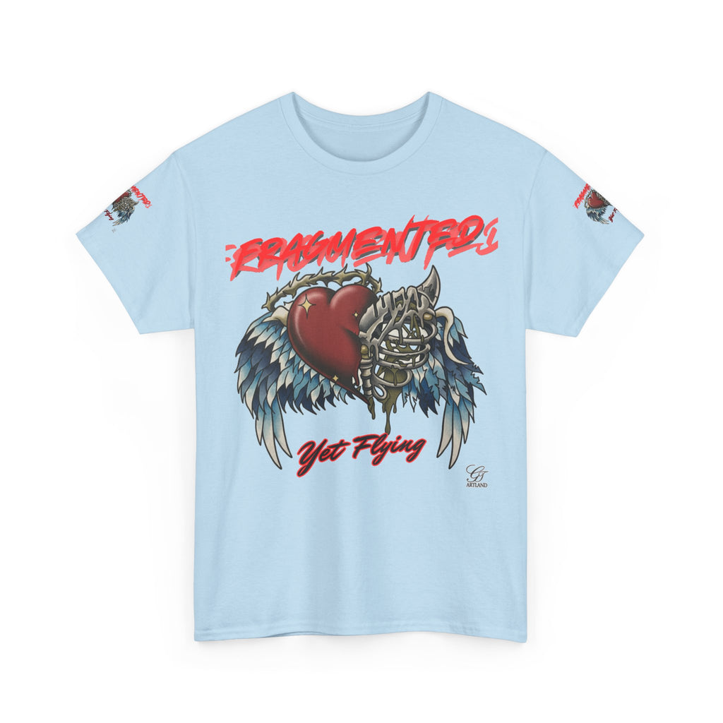 Fragmented Heart Wings tee | Broken Heart with Wings graphic