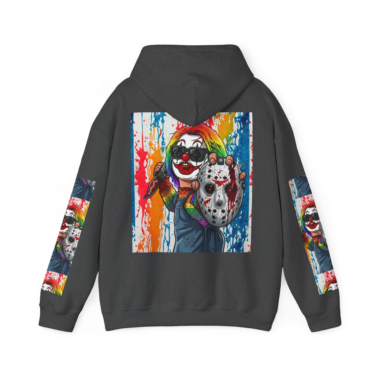 Rainbow Slasher Unisex Heavy Blend Hooded Sweatshirt by GT Artland