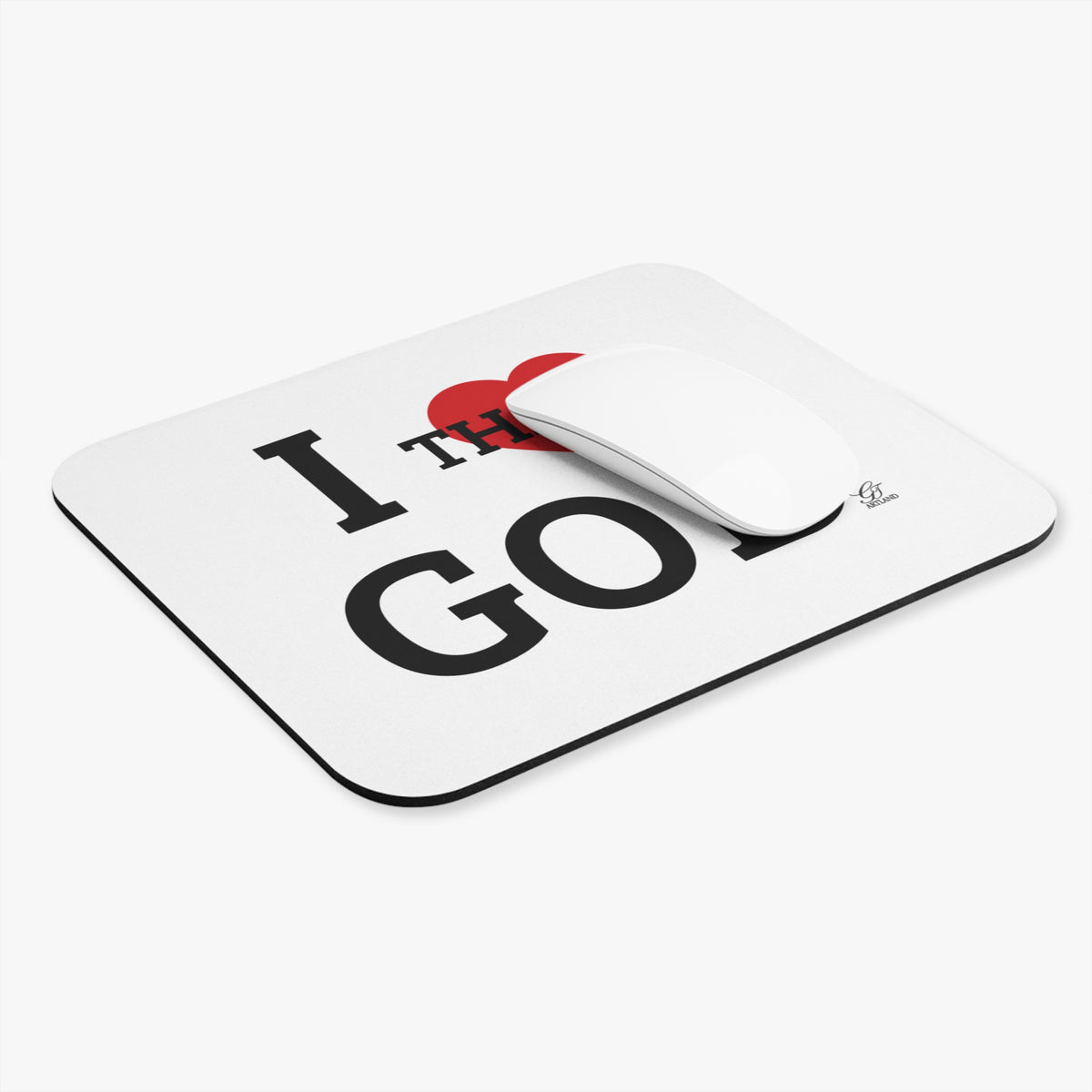 I  Thank God Mouse Pad | Religious Typography Desk Mat by GT Artland