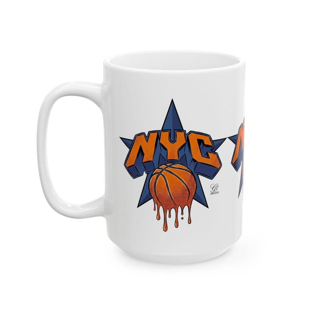 NYC Dripping Basketball mug | Ceramic Coffee Mug by GT Artland