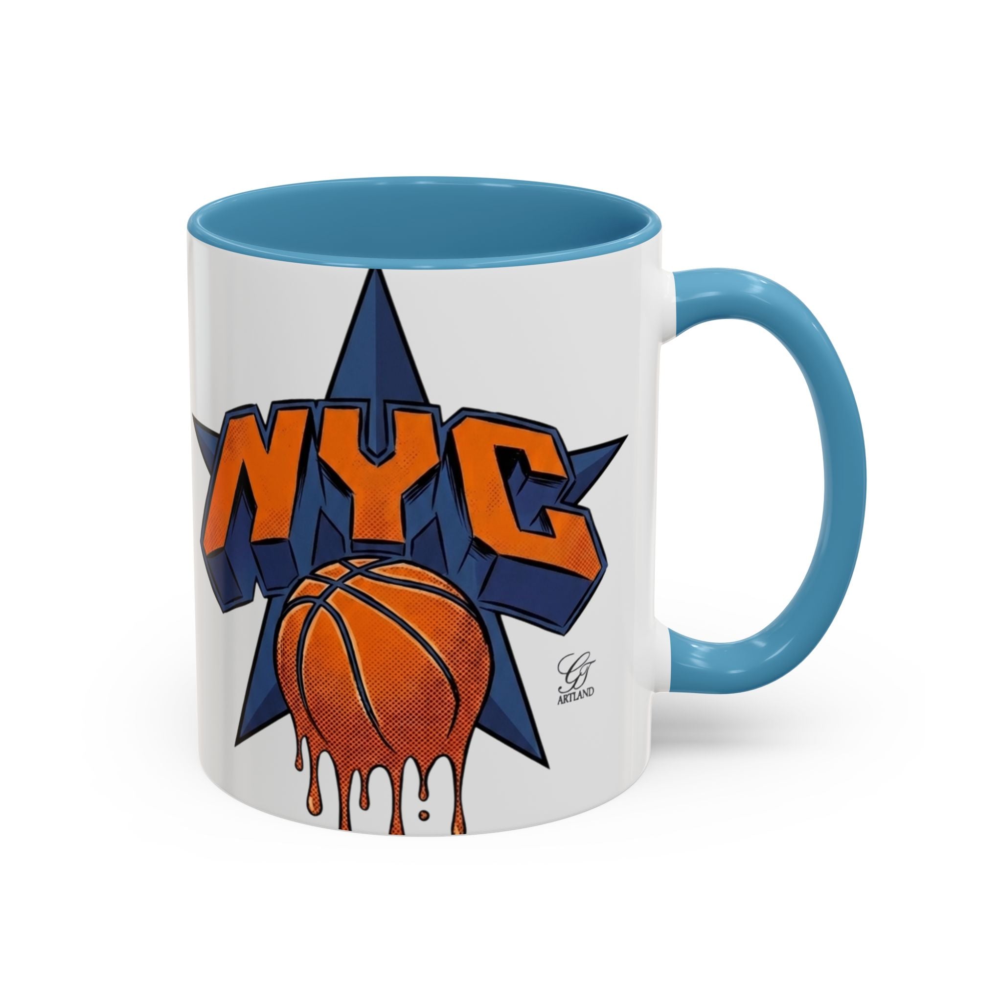 NYC  New York Champions Basketball Drip Mug | Accent Coffee Mug 11oz 15oz by GT Artland