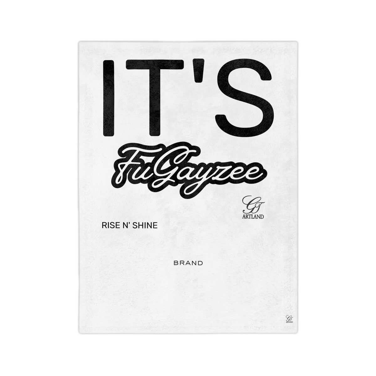 It's FuGayzee Script Logo Designer Exclusive Blanket | Velveteen Microfiber Throw by GT Artland