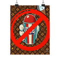 No Slushie Poster Matte Vertical Poster | Anti Slushie Illustration, Retro Snack Pattern by GT Artland
