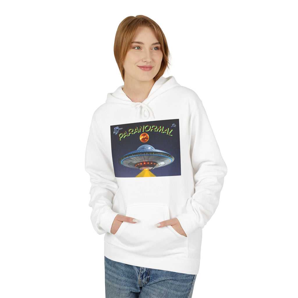 Retro UFO Spaceship Hoodie | Paranormal Alien Abduction Design