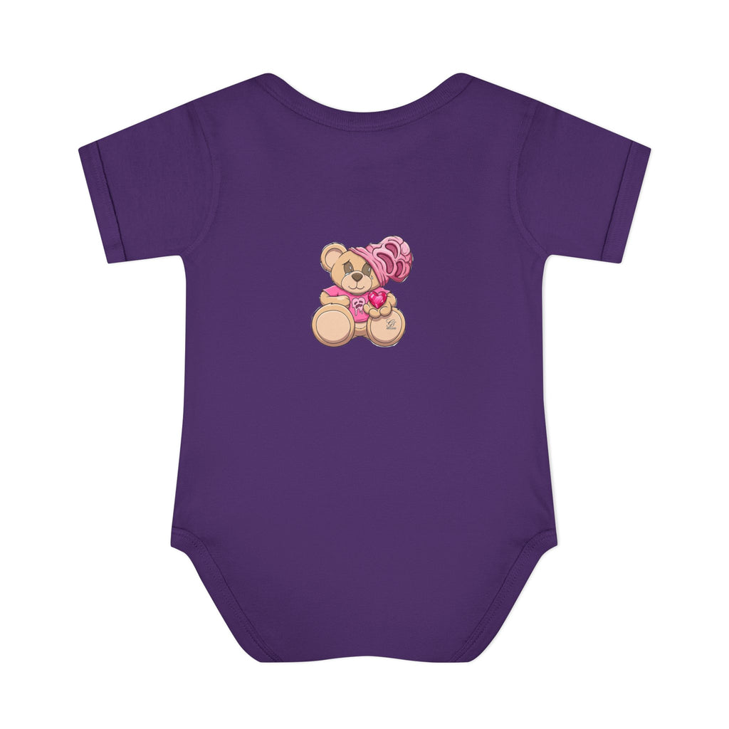 Pink Heart Teddy Bear Infant Bodysuit by GT Artland