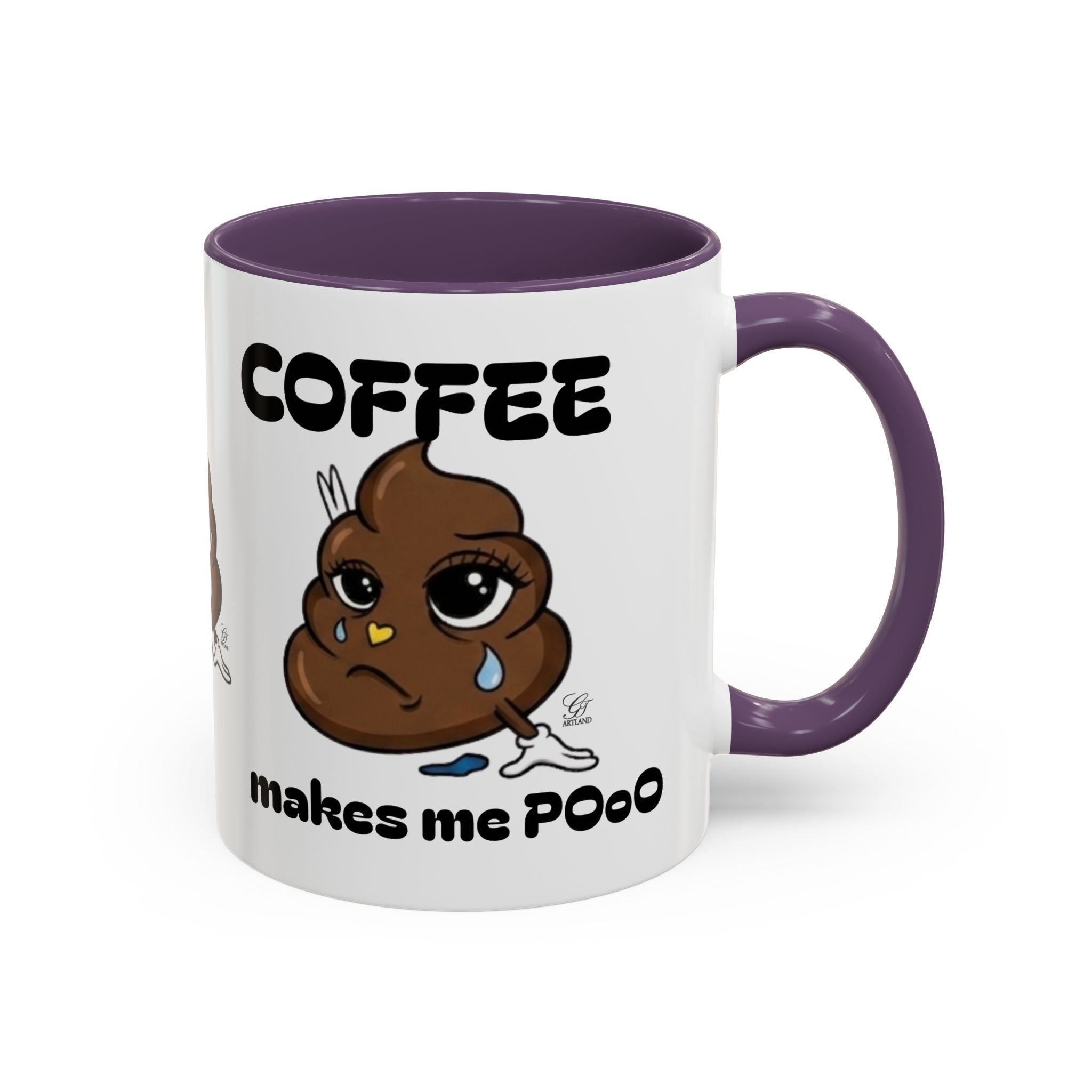 Coffee Mug — "Coffee Makes Me Pooo" Funny Novelty Accent Mug by GT Artland