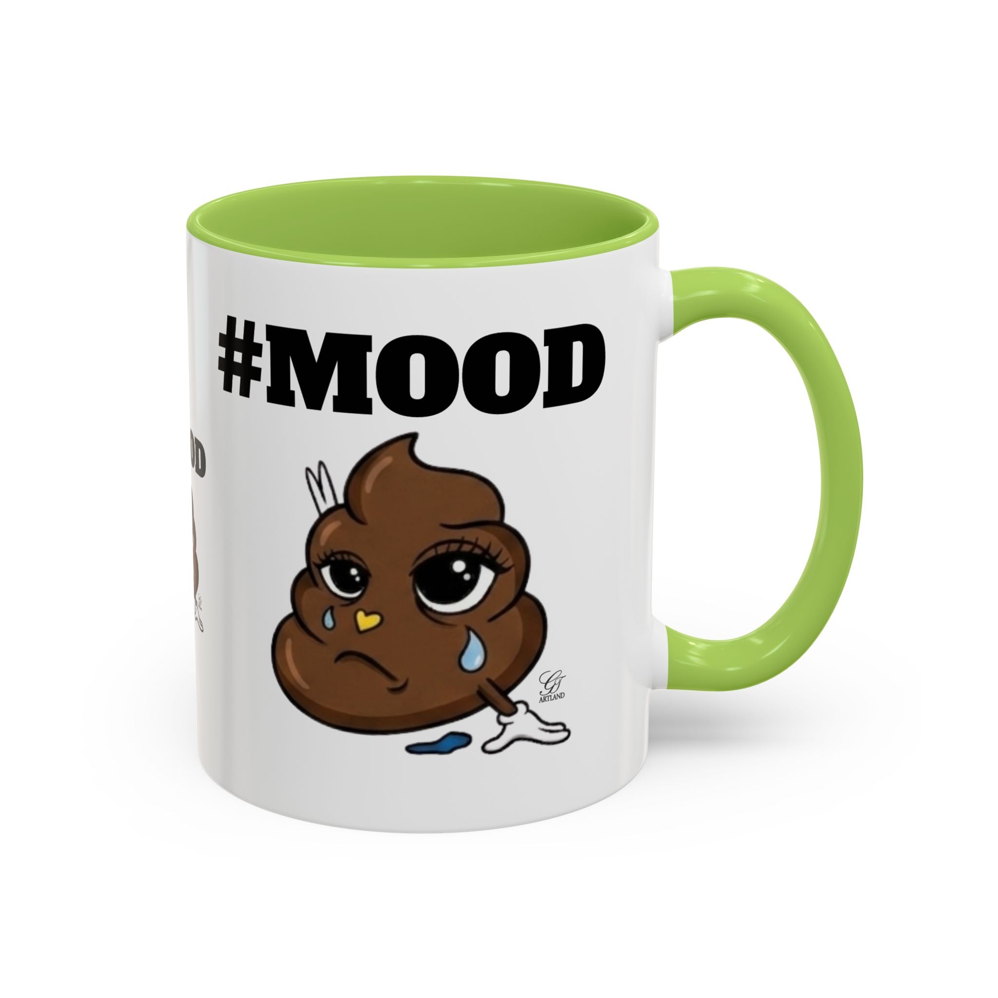 #MOOD Winnie without the poo Funny Poop Emoji Accent Coffee Mug – 11/15oz Novelty Gift by GT Artland