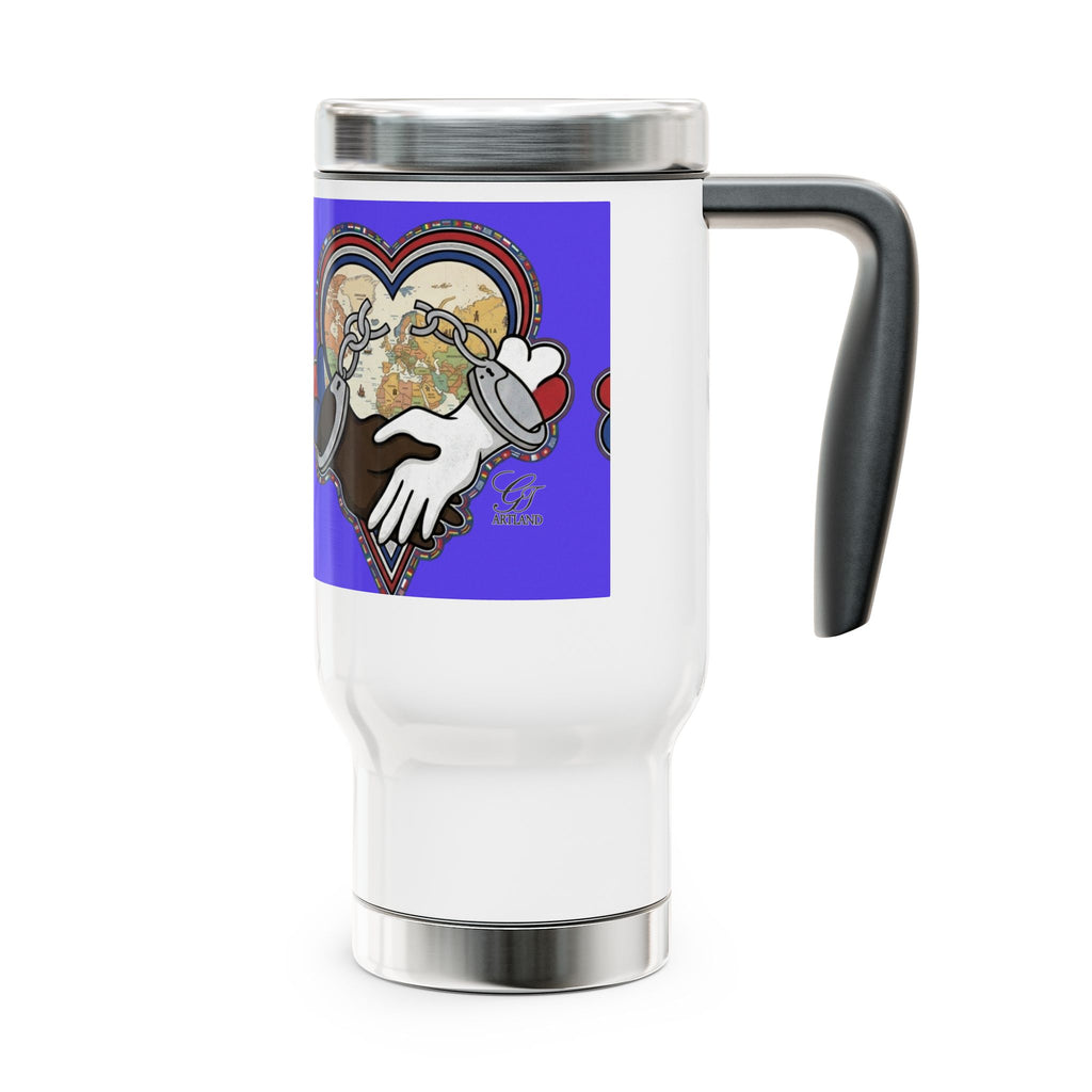 Vintage Heart Tea Kettle Illustration Travel Mug | 14oz Stainless Steel