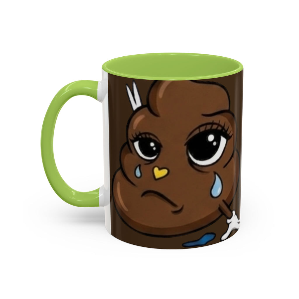 I Woke Up Like This Designer Collectors Coffee Mug — Funny Poop Emoji Accent Mug by GT Artland