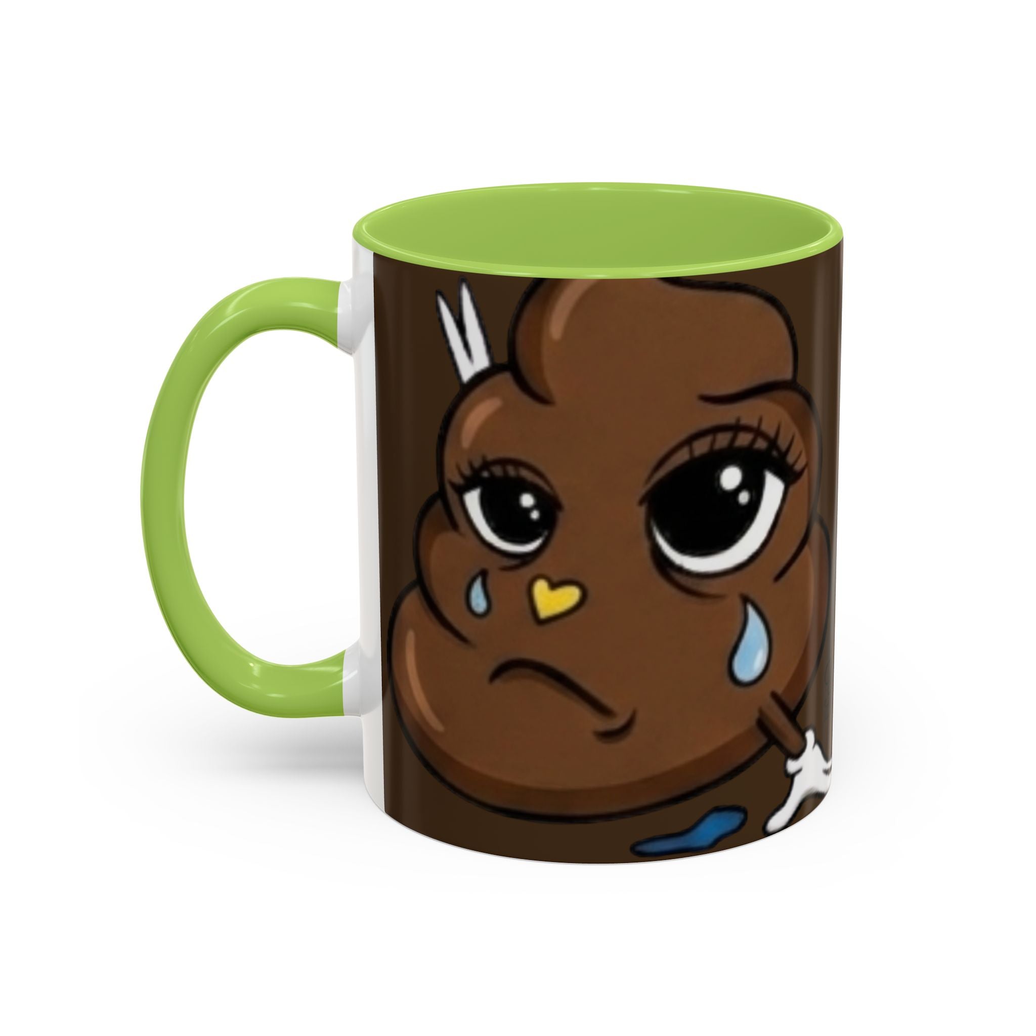 I Woke Up Like This Designer Collectors Coffee Mug — Funny Poop Emoji Accent Mug by GT Artland