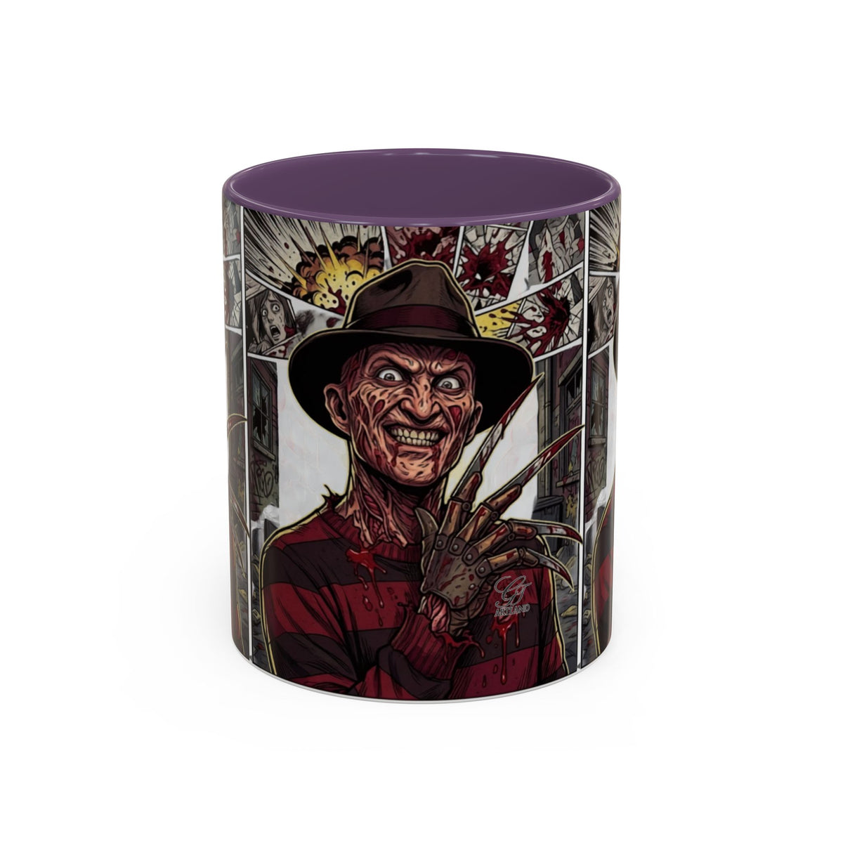 Elm Street Gangsta Horror Illustration COFFEE MUG | Horror Slasher Artwork by GT Artland