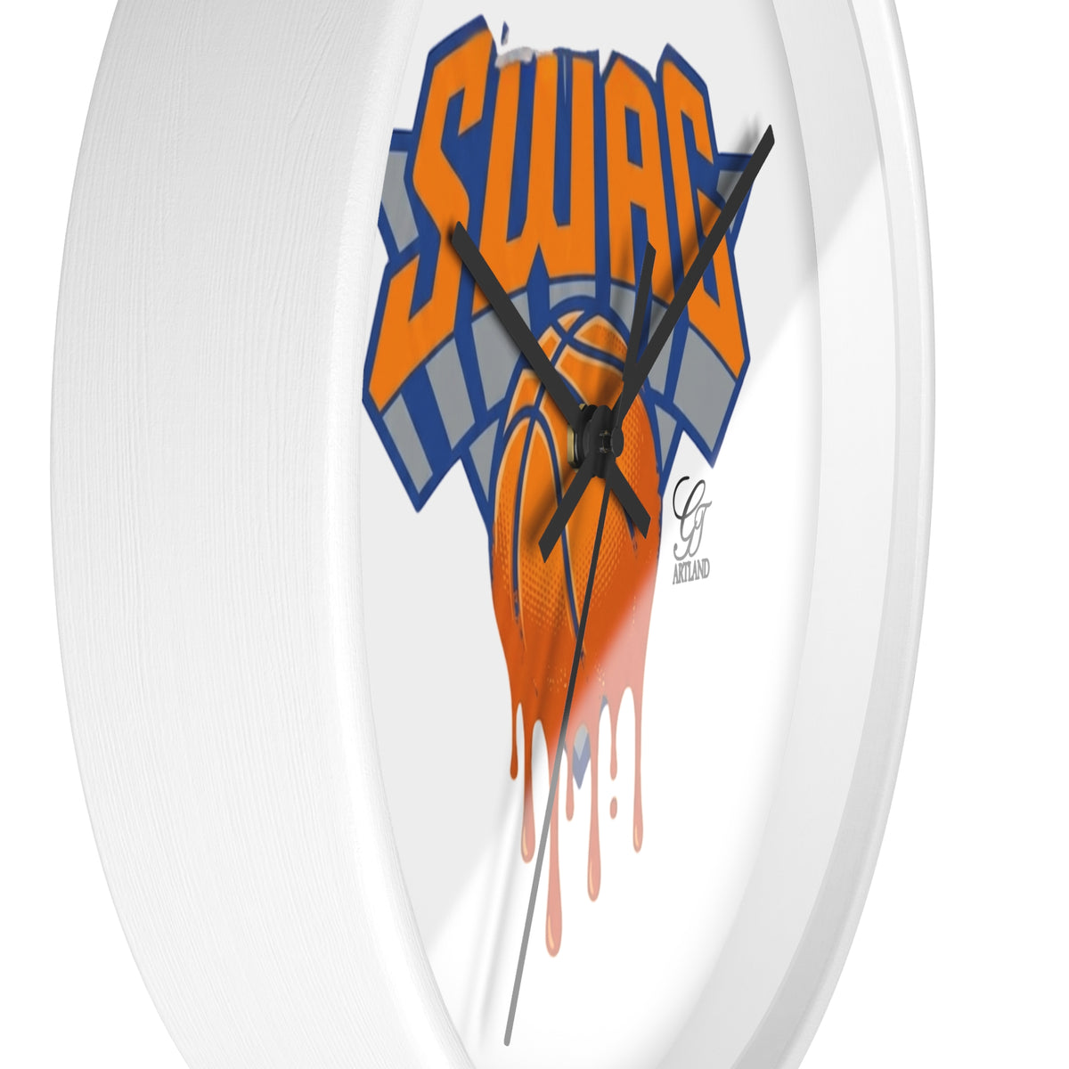 Swag Dripping Basketball Wall Clock | Urban Sports Room Decor by GT Artland