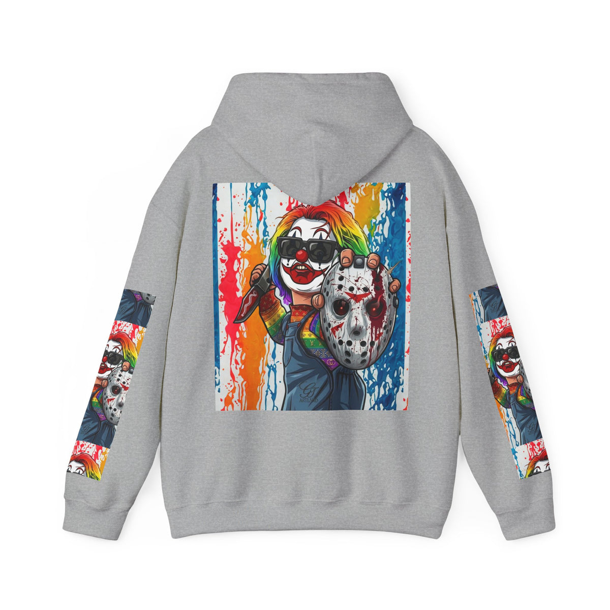 Rainbow Slasher Unisex Heavy Blend Hooded Sweatshirt by GT Artland