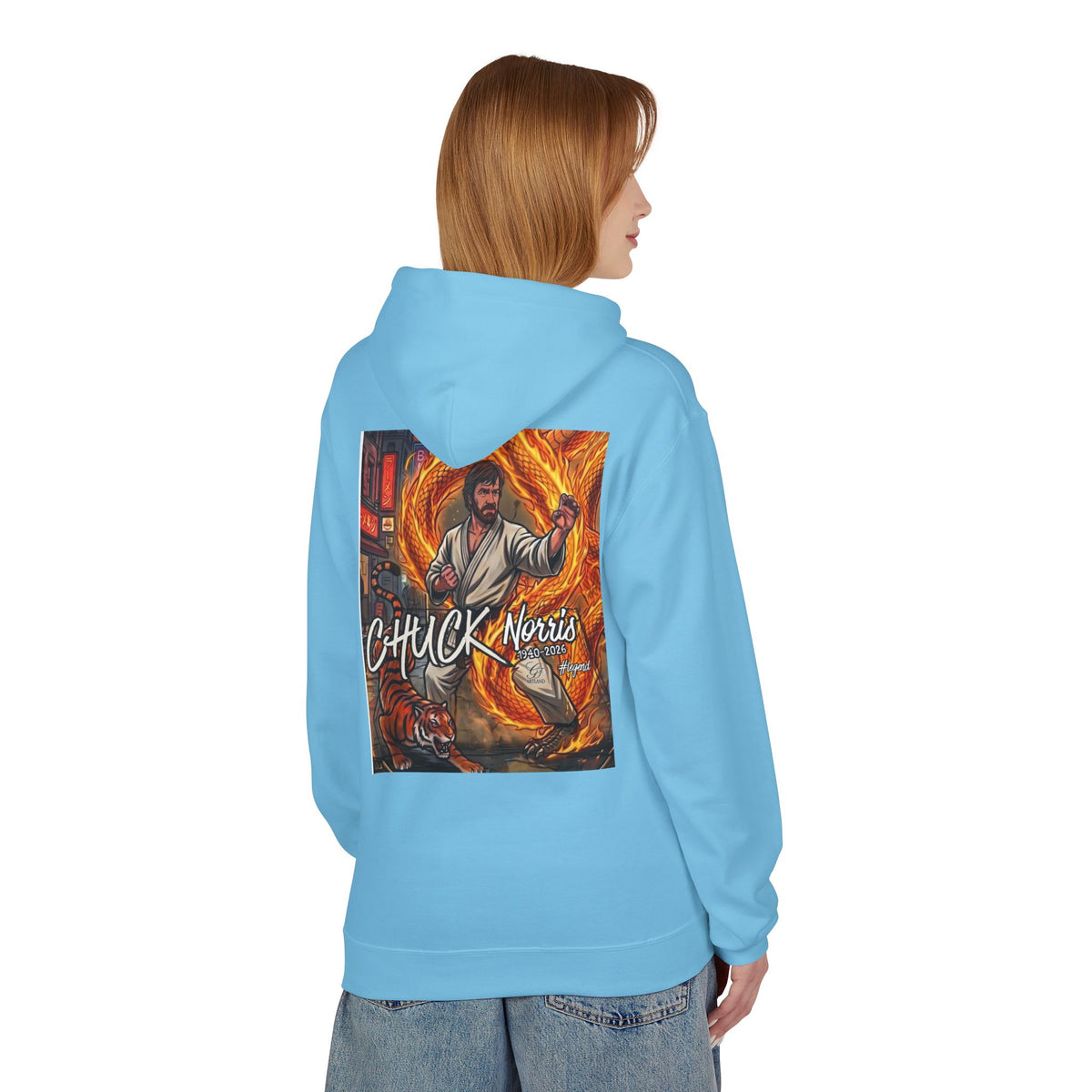 Chuck Norris Martial Arts Hoodie | Action Illustration, Retro Fight Scene by GT Artland