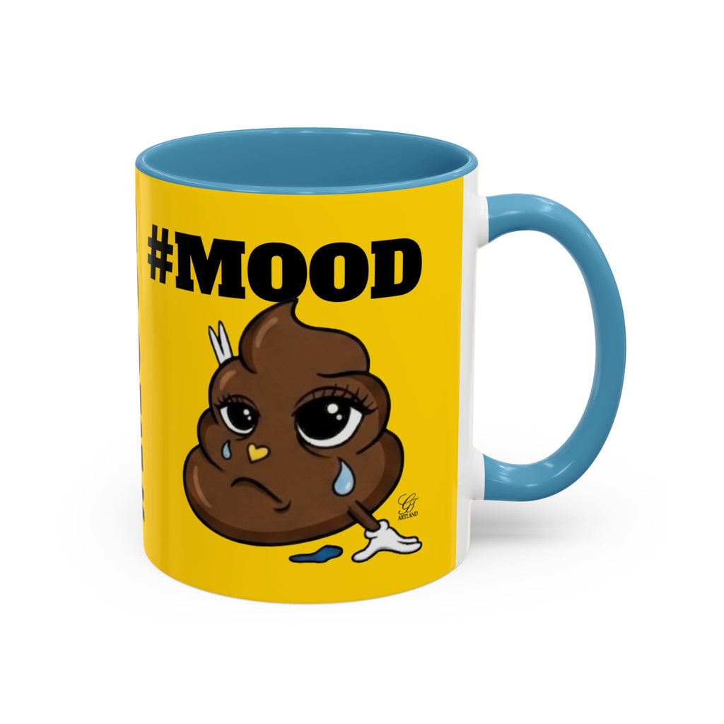 #MOOD Poop Emoji Accent Coffee Mug Yellow Edition — Funny 11/15oz Novelty Mug by GT Artland