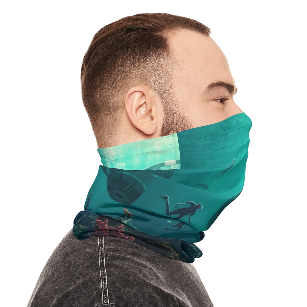 Underwater UFO Divers Neck Gaiter | Sci‑Fi  Alien Graphic Face Mask