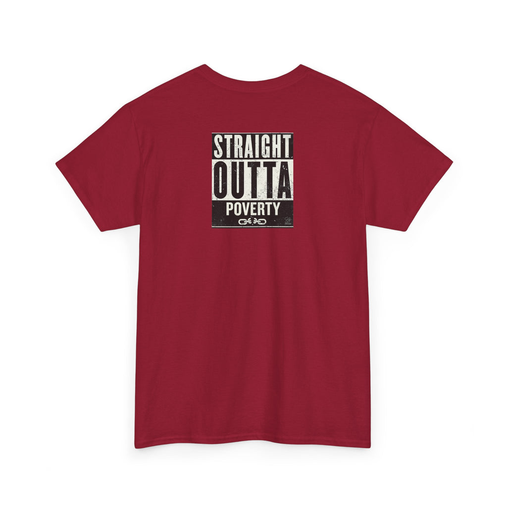 Straight Outta Poverty T-Shirt | Typographic Statement Tee by GT Artland