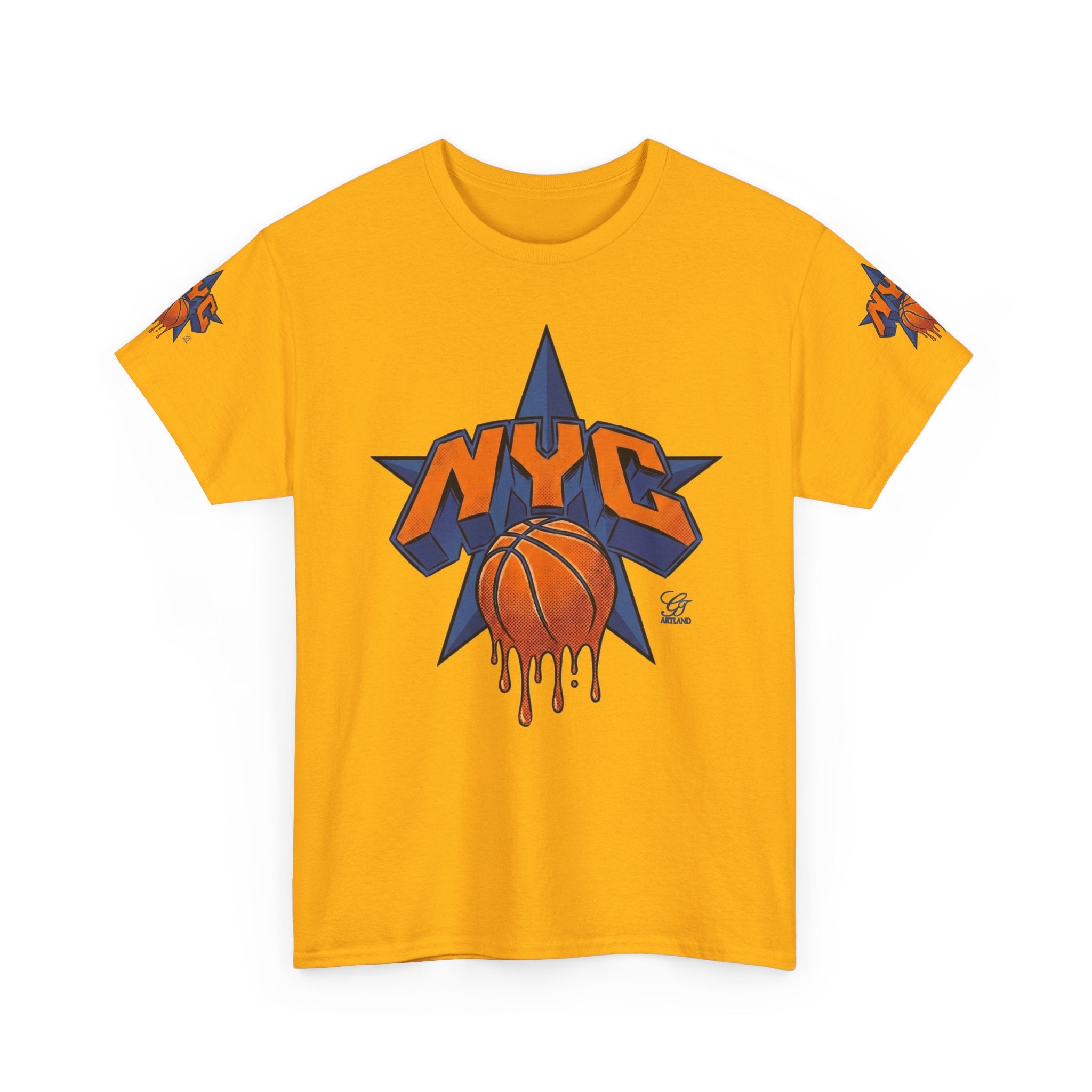 NYC Dripping Basketball Star Tee | Sports City Graphic Shirt by GT Artland