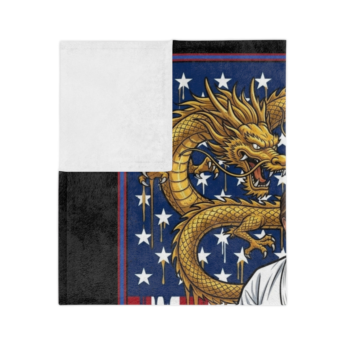 American Karate Instructor  Chuck Norris Blanket | Dragon Martial Arts Flag Throw by GT Artland