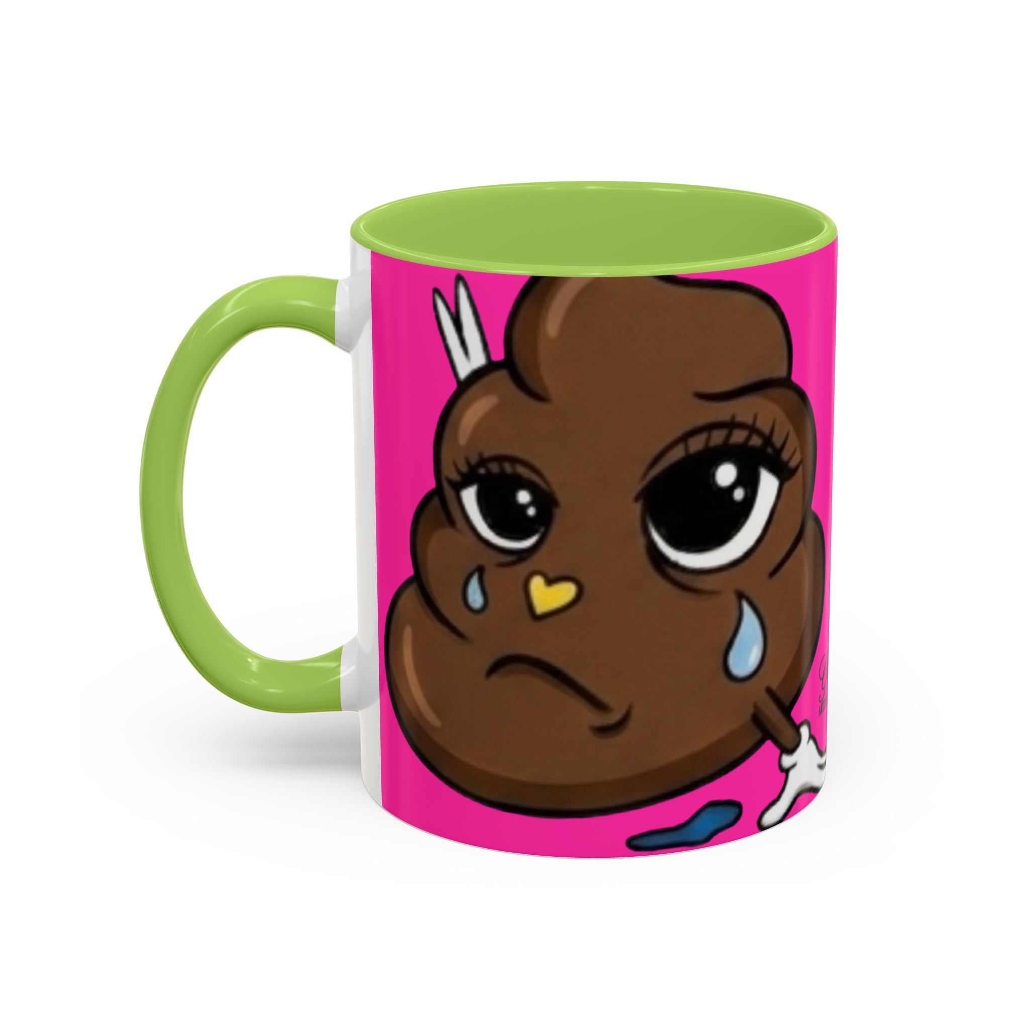 Coffee Mug — "I Woke Up Like This"  Poop Emoji Funny Pink Novelty Mug by GT Artland