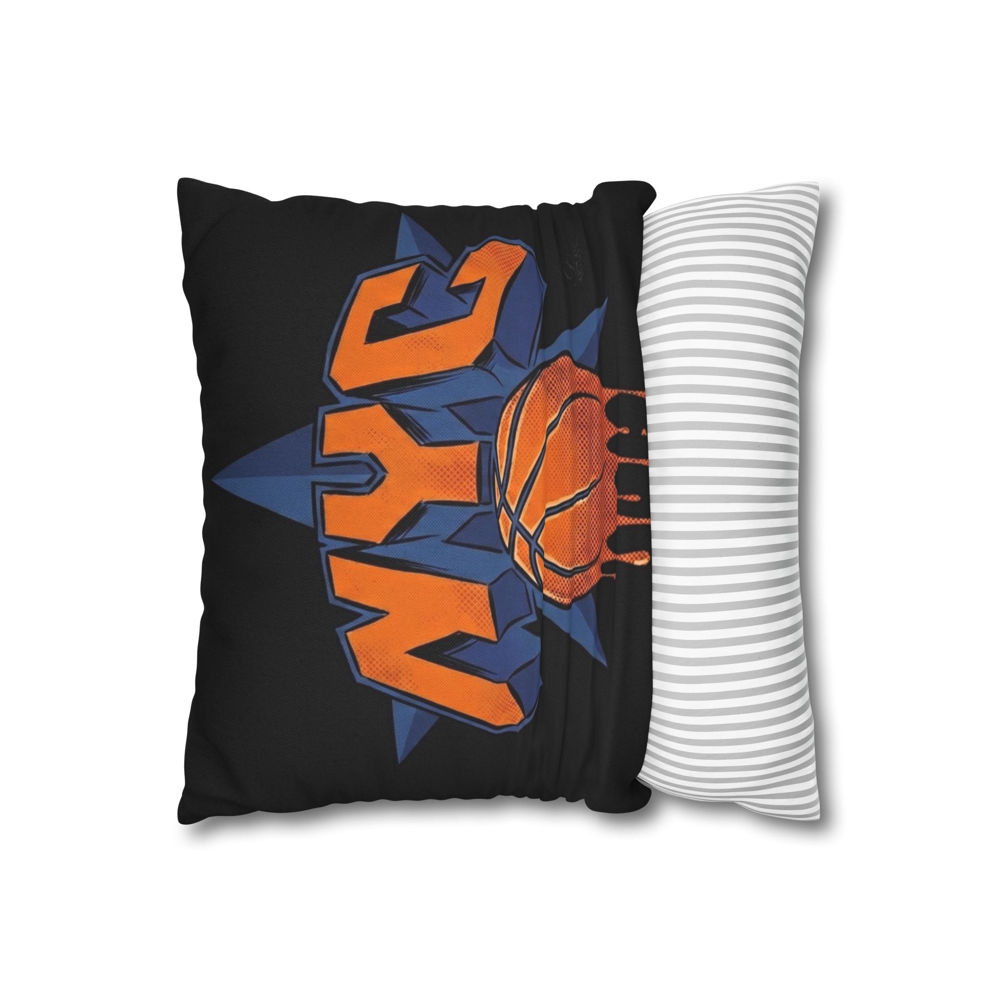 NYC Dripping Basketball Pillowcase | Square Throw Pillowcase by GT Artland