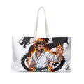 Karate Chuck Norris Master with Dragon Flames Weekender Bag | Martial Arts Tote by GT Artland
