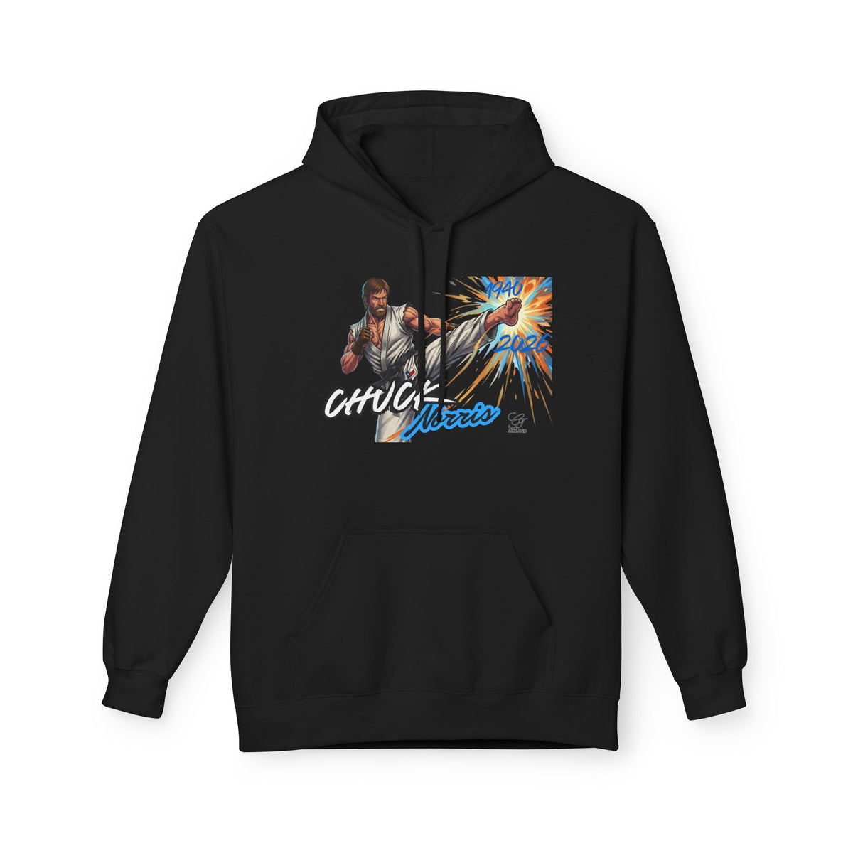 Chuck Norris Martial Arts Hoodie | Vintage Action Illustration