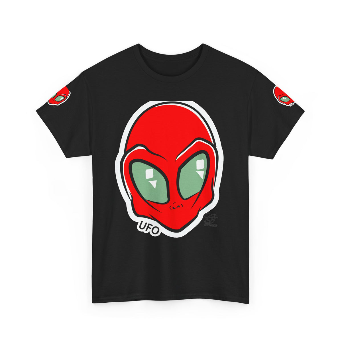 Red Alien Head UFO Tee | Retro Space Graphic T-Shirt