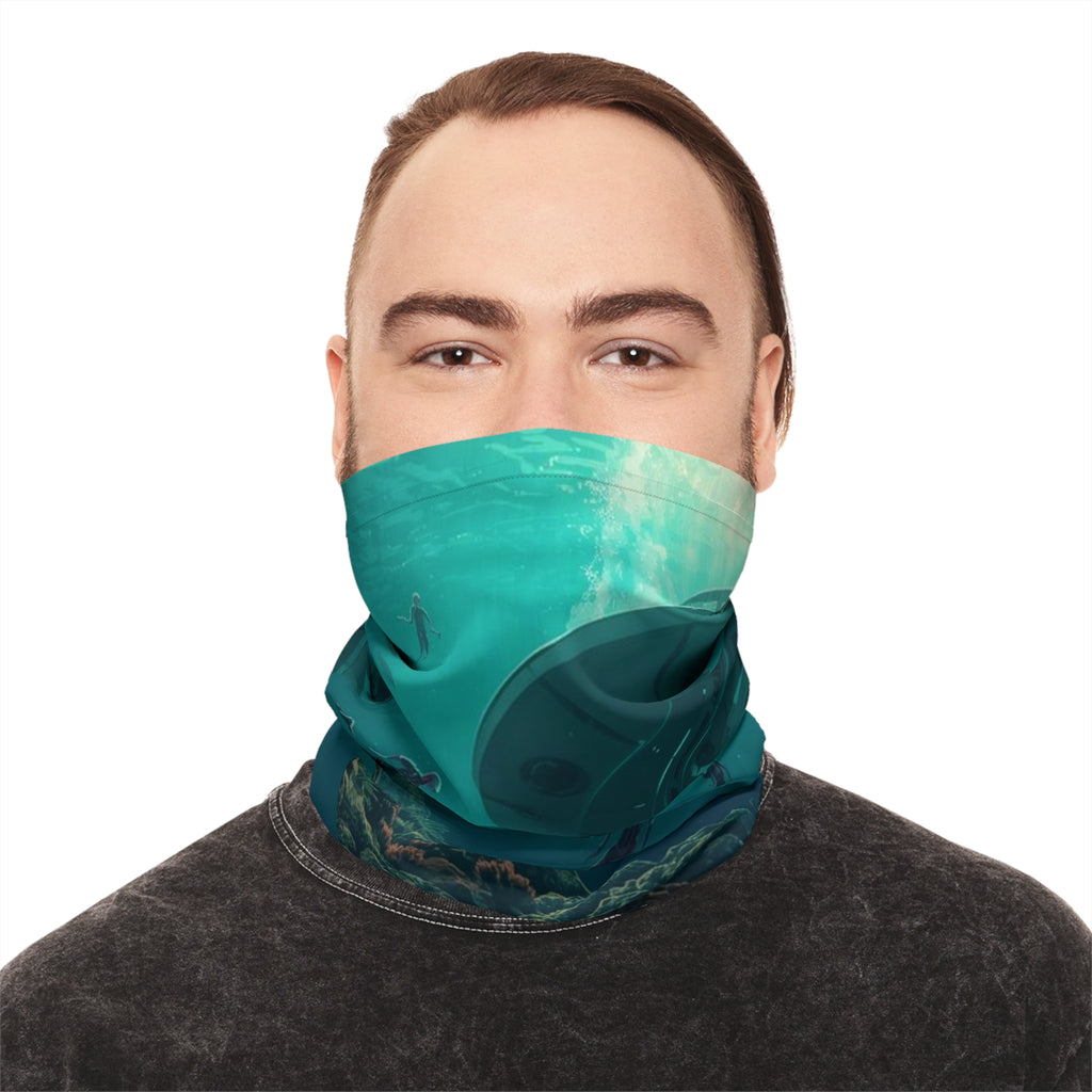 Underwater UFO Divers Neck Gaiter | Sci‑Fi  Alien Graphic Face Mask