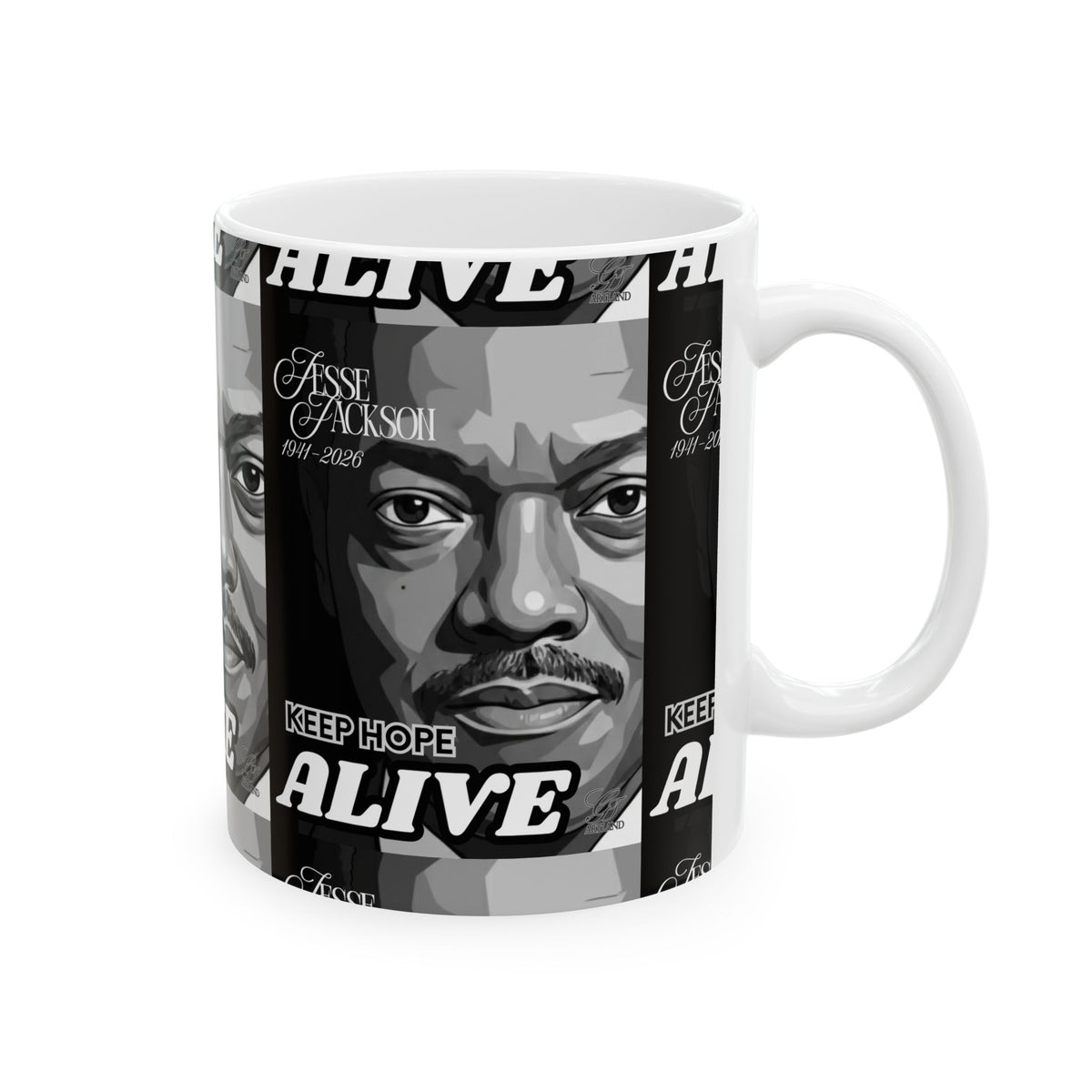 Keep Hope Alive Mug | Black & White Portrait Ceramic Mug