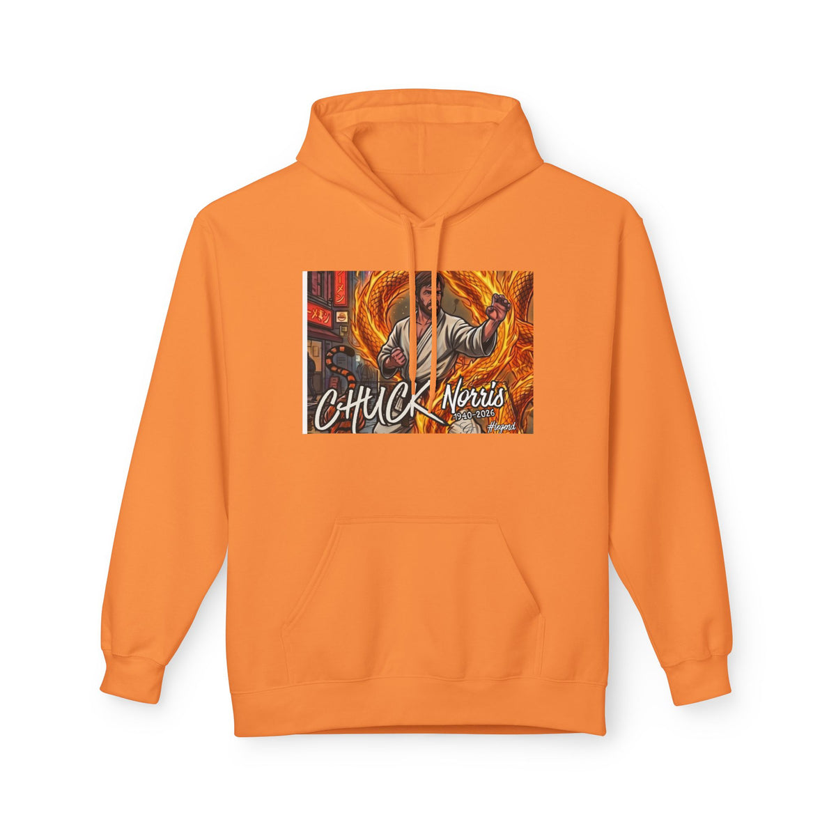 Chuck Norris Martial Arts Hoodie | Action Illustration, Retro Fight Scene by GT Artland