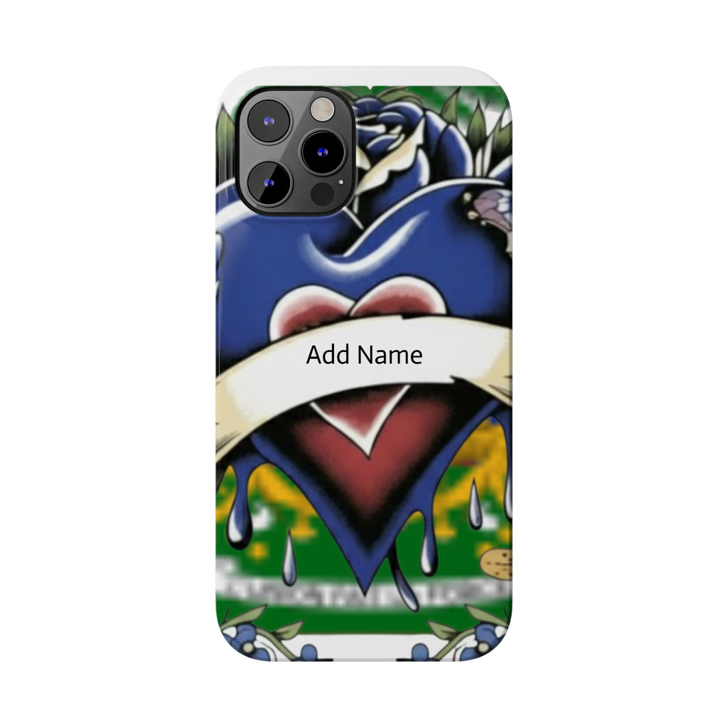 Blue Rose Garden Urban Styled Illustration Slim Phone Case |  by GT Artland