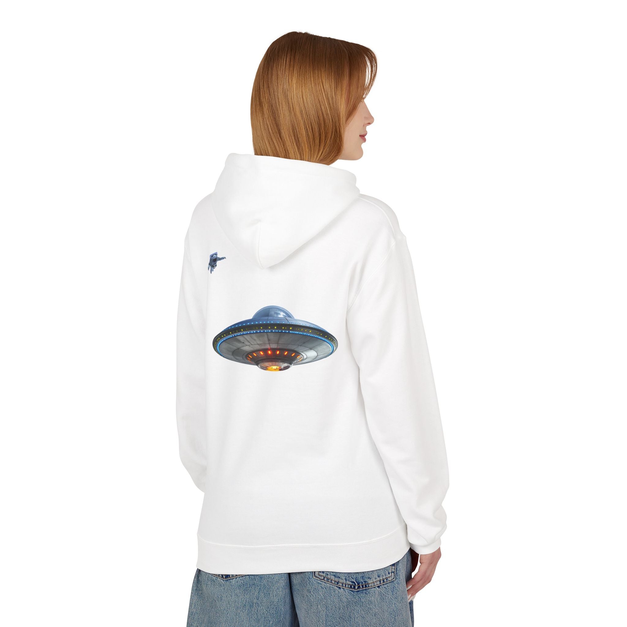 Retro UFO Spaceship Hoodie | Paranormal Alien Abduction Design