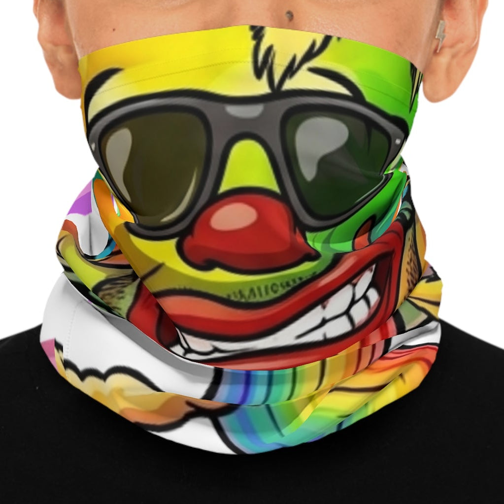 Rainbow Clown  GT Soldier Explosion Lightweight Neck Gaiter | Vibrant Graphic Face Tube by GT Artland