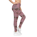 Pink Tiger Queen Rose Pattern Women's Leggings