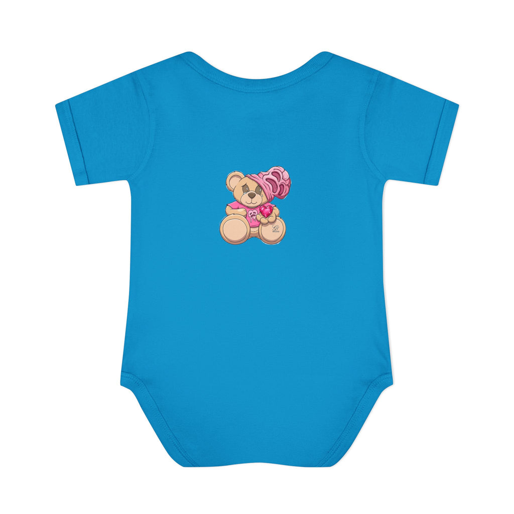 Pink Heart Teddy Bear Infant Bodysuit by GT Artland