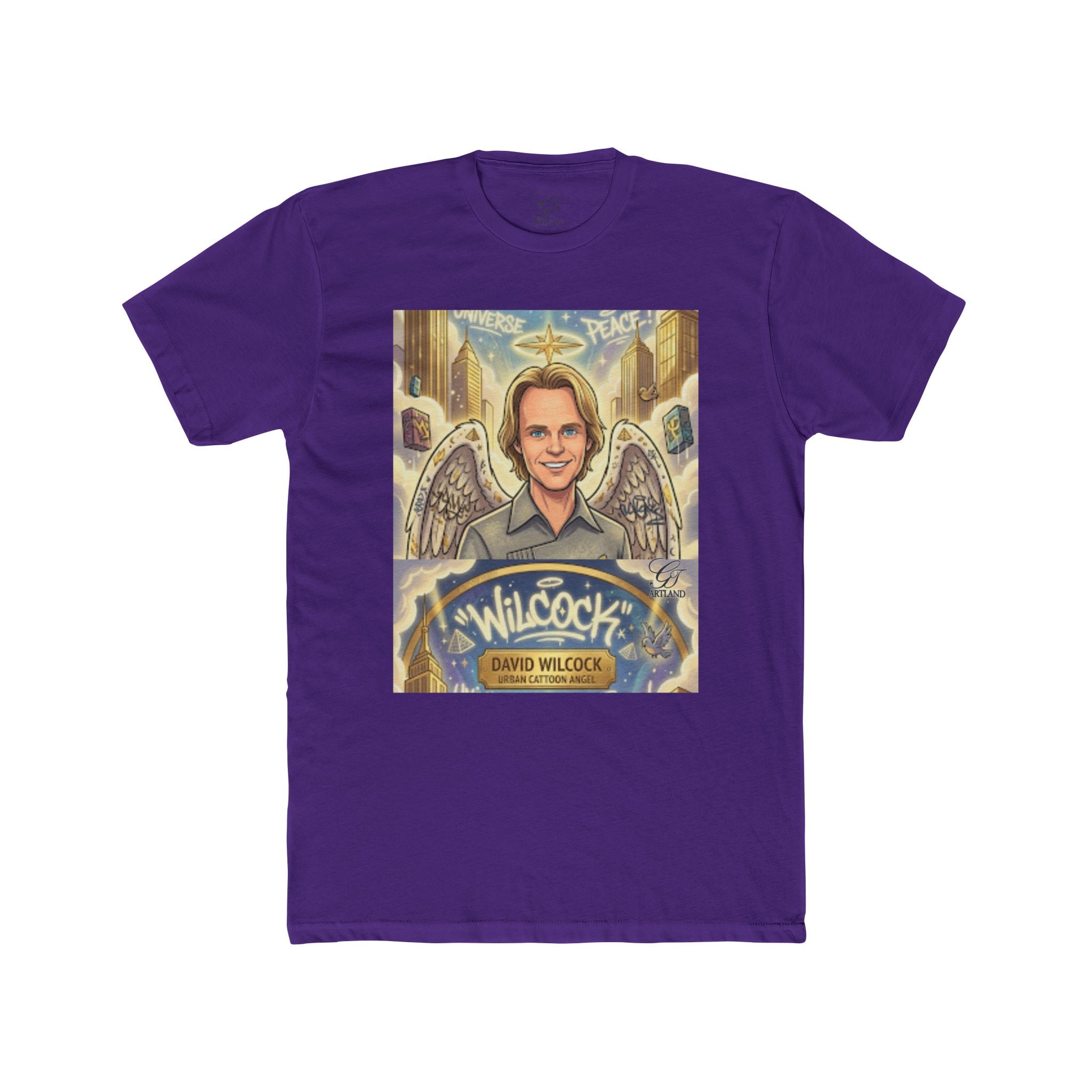David Wilcock Angel Portrait Tee — Spiritual Memoir Graphic T-Shirt by GT Artland