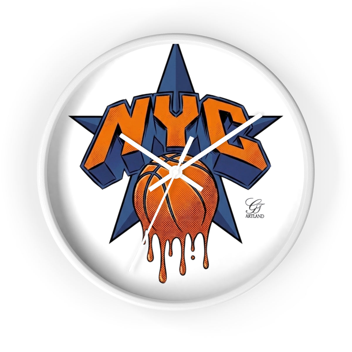 NYC Drip Basketball Wall Clock | Urban Sports Decor by GT Artland