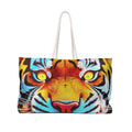 Exotic Neon King Tiger Designer Weekender Bag | Vibrant Animal Tote by GT Artland