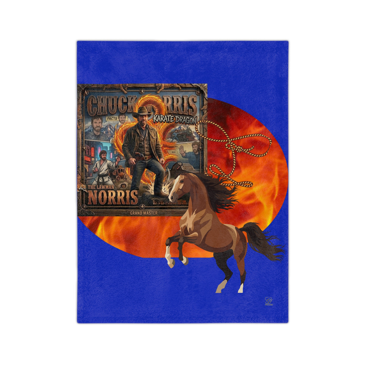 Chuck Norris Velveteen Microfiber Horse Blanket
