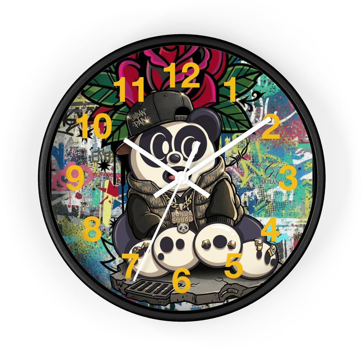 Graffiti Panda Designer Wall Clock