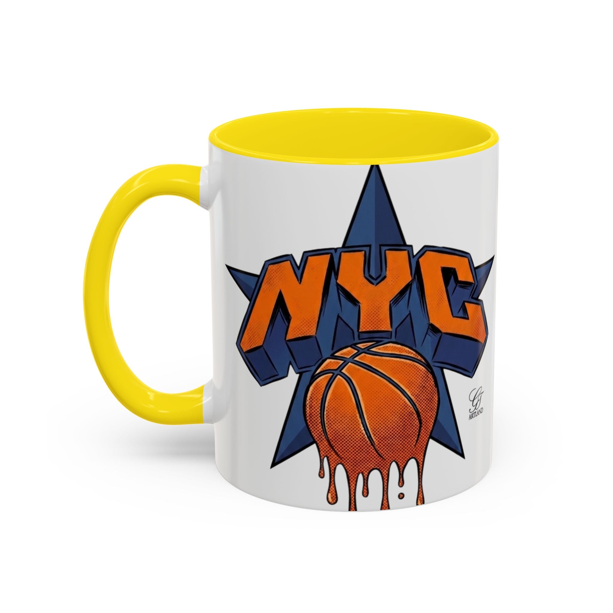 NYC  New York Champions Basketball Drip Mug | Accent Coffee Mug 11oz 15oz by GT Artland