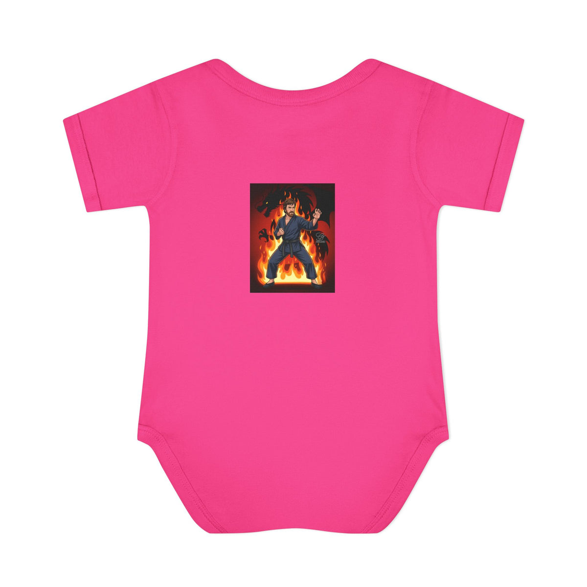 Flame Ninja Infant Bodysuit | Dragon Fire Martial Arts Baby Onesie