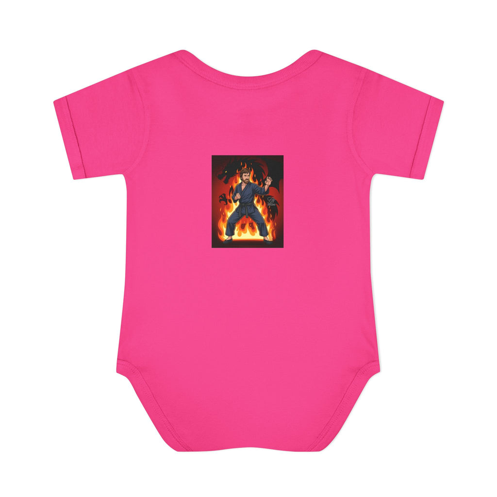 Flame Ninja Infant Bodysuit | Dragon Fire Martial Arts Baby Onesie