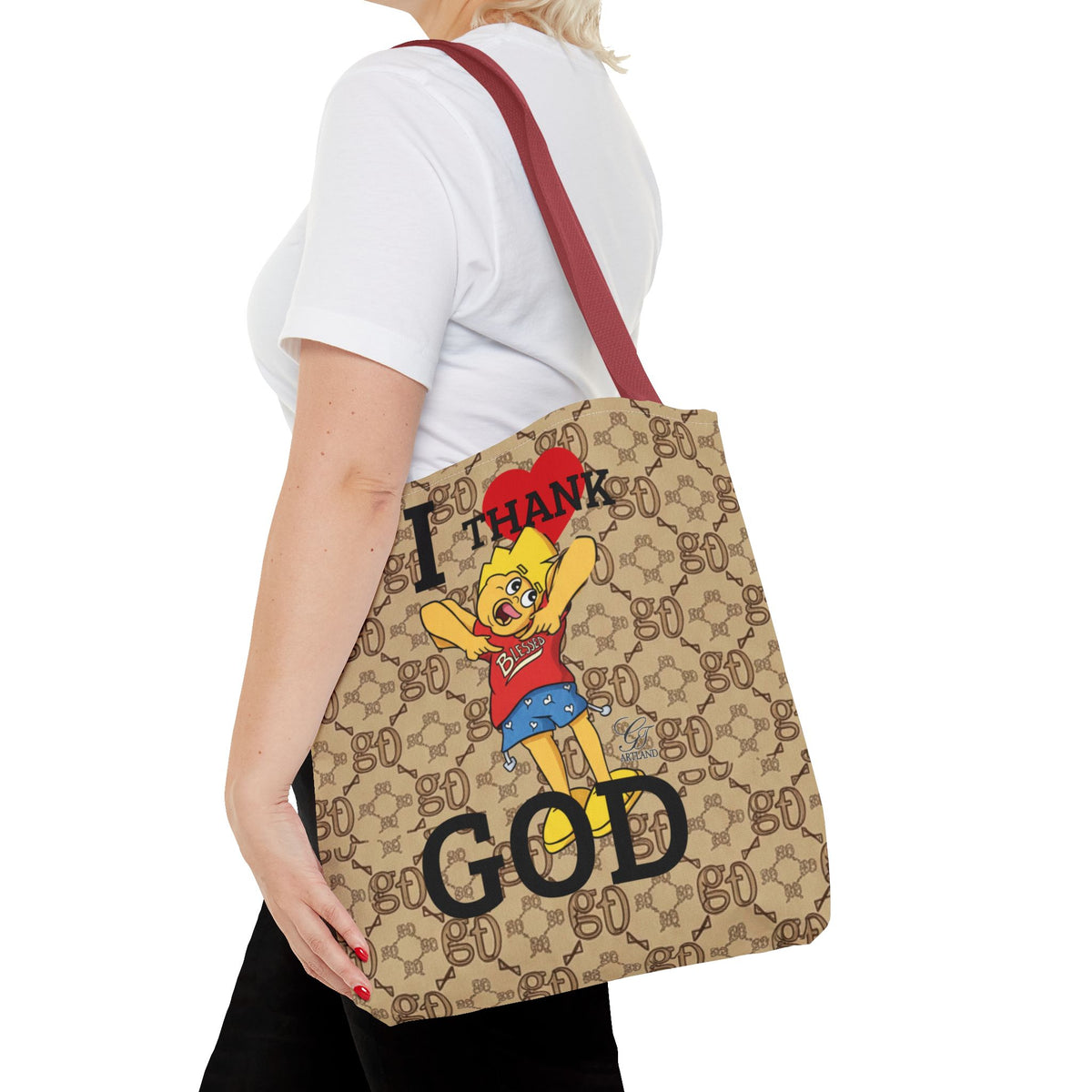 I  Thank God Tote Bag | URBAN CARTOON BY GT ARTLAND