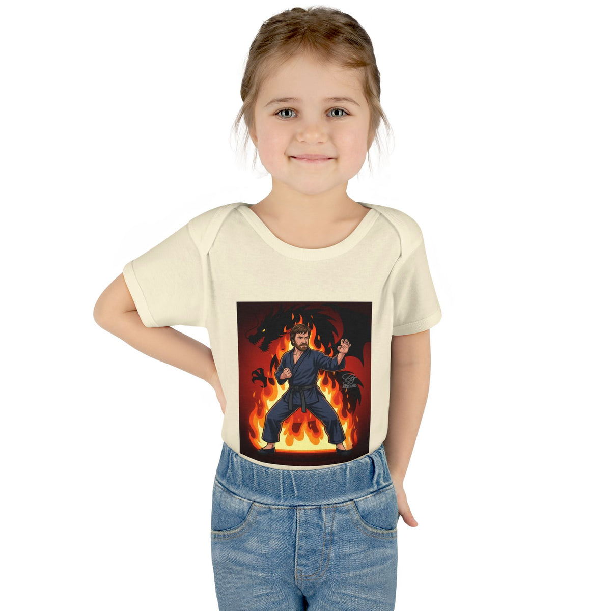 Flame Ninja Infant Bodysuit | Dragon Fire Martial Arts Baby Onesie