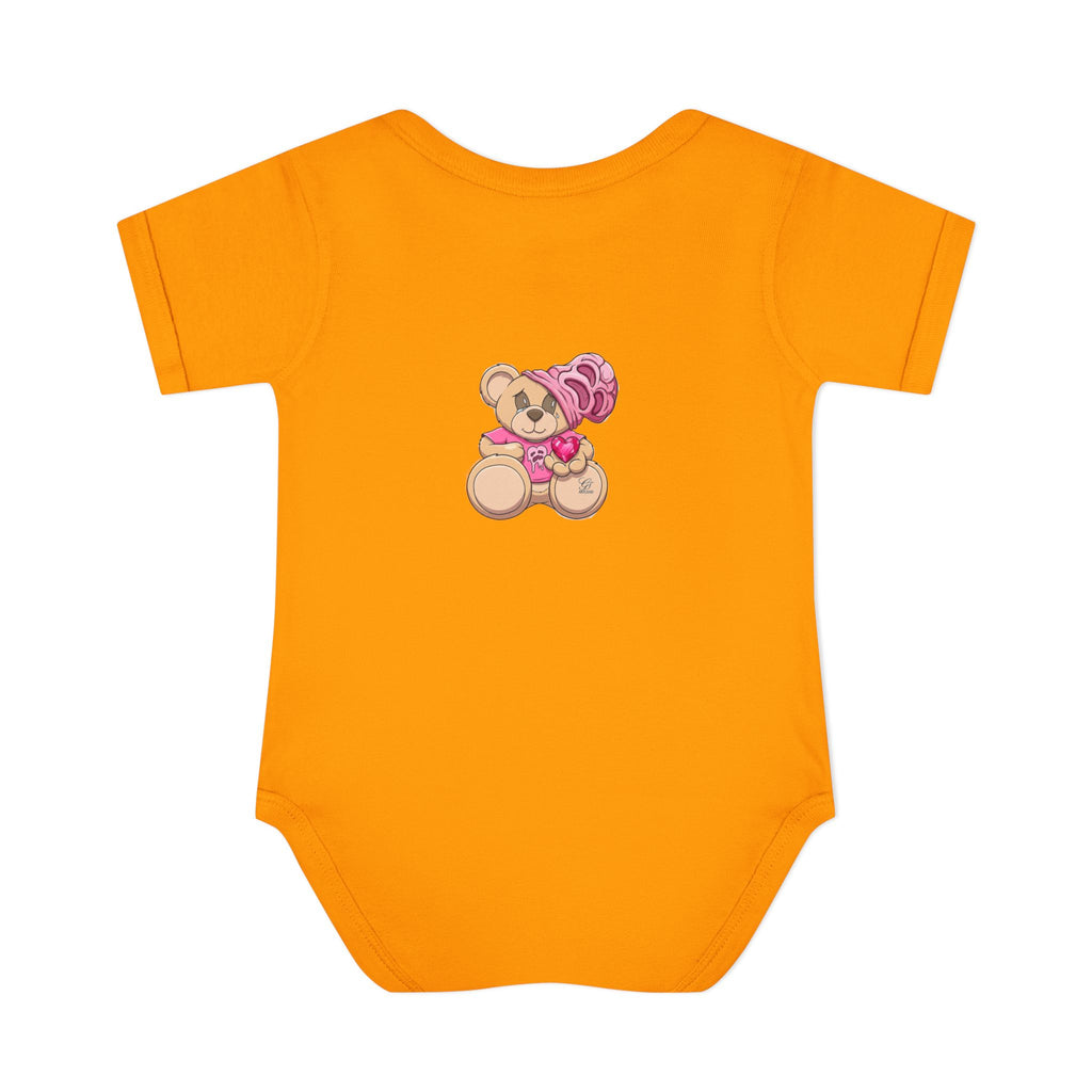 Pink Heart Teddy Bear Infant Bodysuit by GT Artland